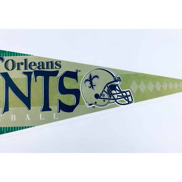 RARE Vintage 1997 Wincraft New Orleans Saints NFL Pennant Flag‎ Banner 29 1/2 - Picture 4 of 6